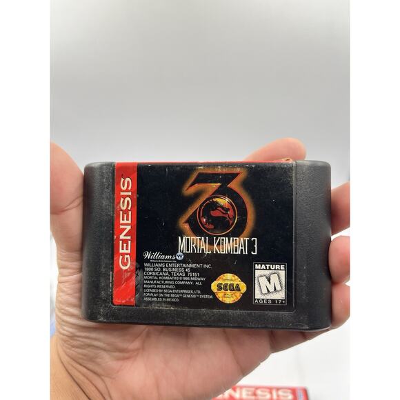 Mortal Kombat 3 (Sega Genesis, 1995) Game & Original Box - Picture 11 of 11